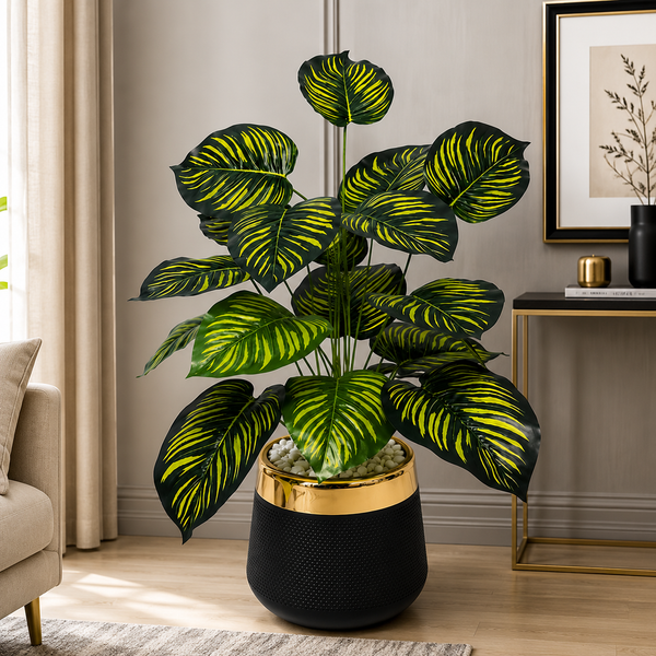 18 Leaf Zebra Planter Set 3 feet