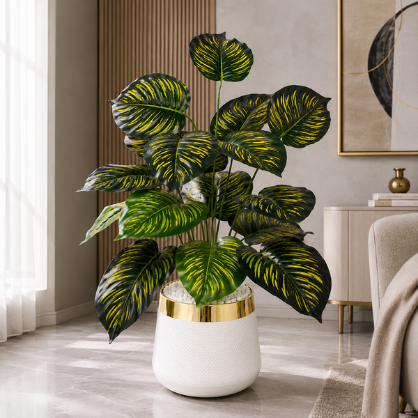 18 Leaf Zebra Planter Set 3 feet