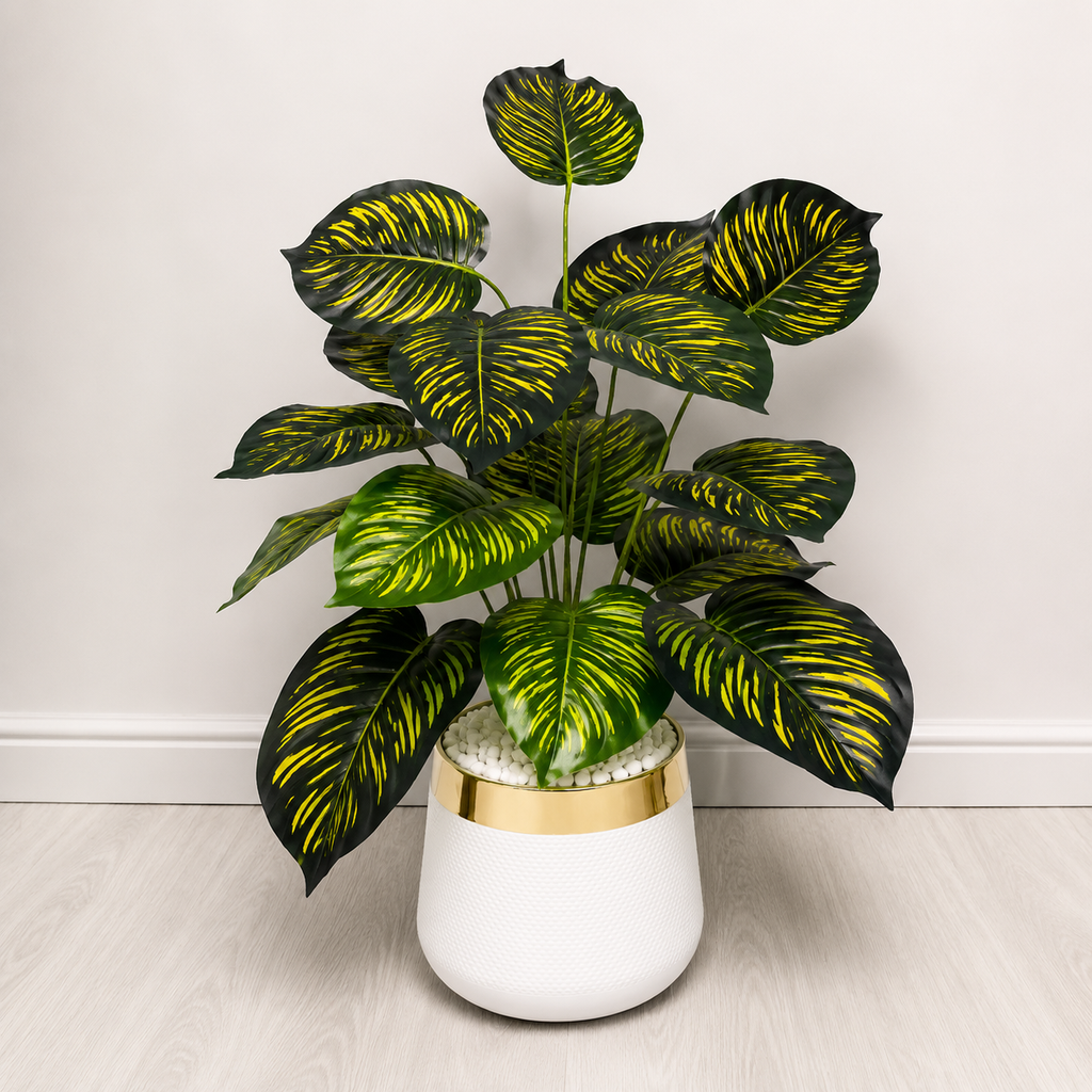 18 Leaf Zebra Planter Set 3 feet