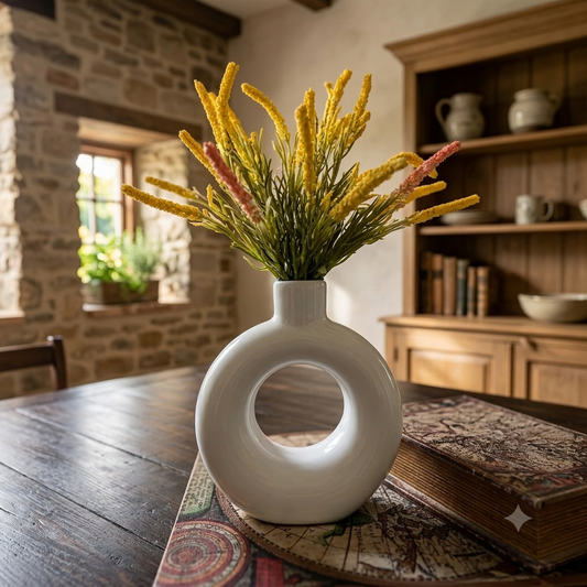 Luma Ceramic Vase with Lavender Filling