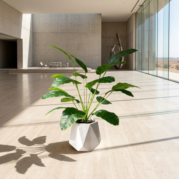 Diamond Planter with Banana Plant