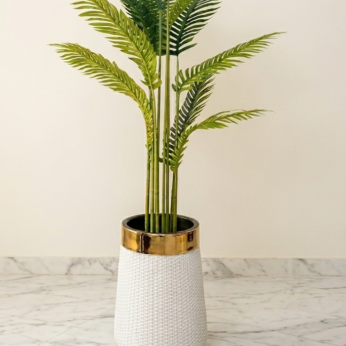 Areca Palm Tree with Premium Textured Planter
