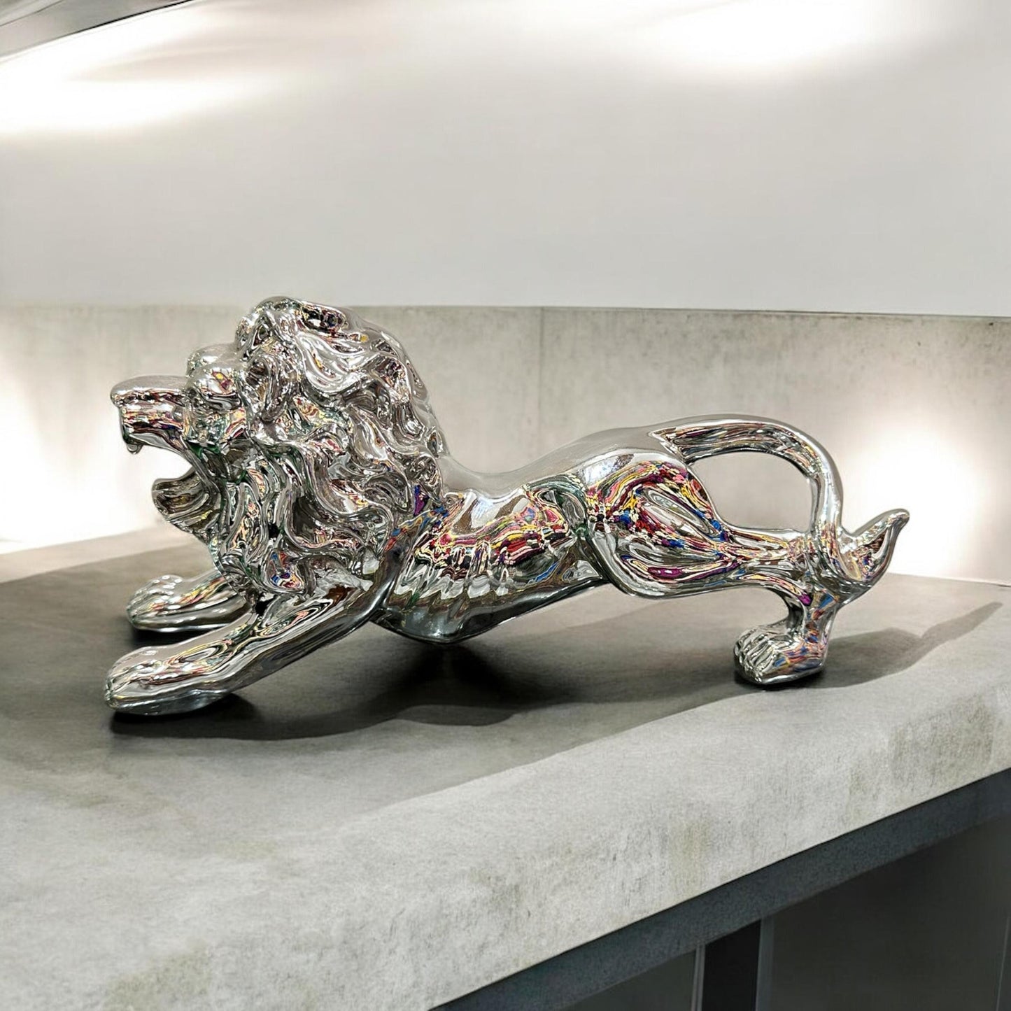 Golden & Silver Lion Sculpture