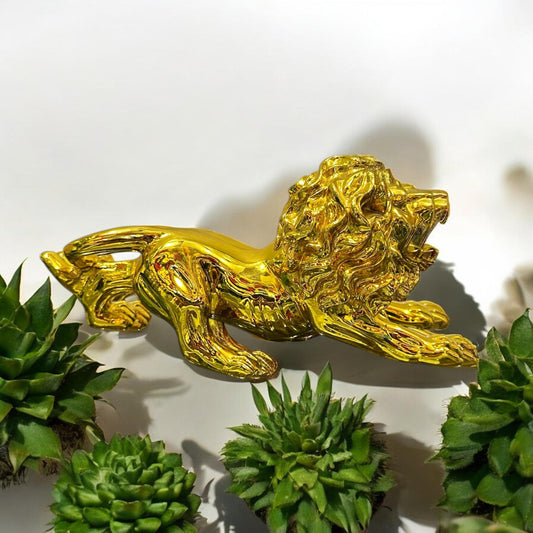 Golden & Silver Lion Sculpture